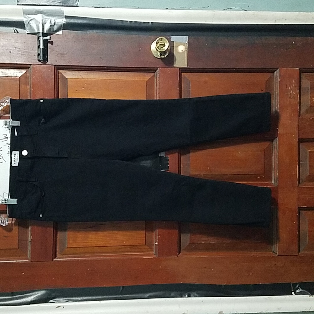 Frame Denim Women's Classic Black Skinny Jeans Size:31, Inseam: 25